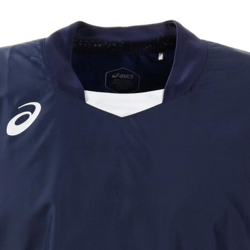 アシックス(ASICS) 半袖ウオームアップシャツ 2053A056.400 【バレーボールウェア ピステシャツ トップス】 (メンズ)