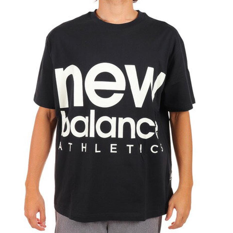 ニューバランス（new balance）（メンズ、レディース）Tシャツ メンズ 半袖 Athletics Unisex Out of Bounds オーバーサイズ UT23505BK