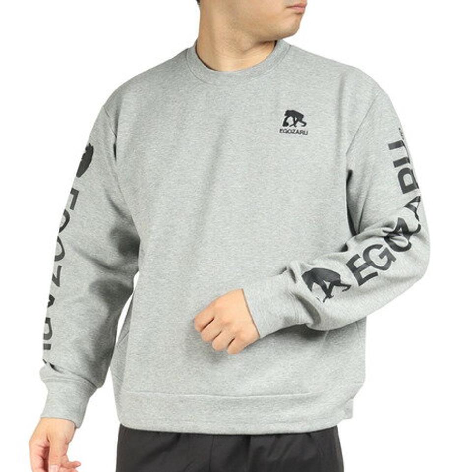 エゴザル（EGOZARU）（メンズ）バスケットボールウェア スリーブロゴ クルーネック スウェットシャツ EZSW-F2208-046