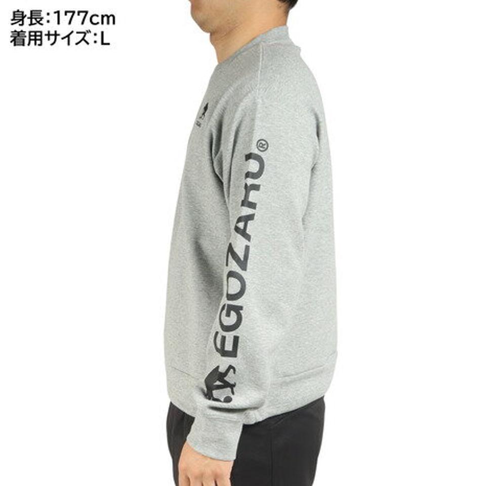 エゴザル（EGOZARU）（メンズ）バスケットボールウェア スリーブロゴ クルーネック スウェットシャツ EZSW-F2208-046