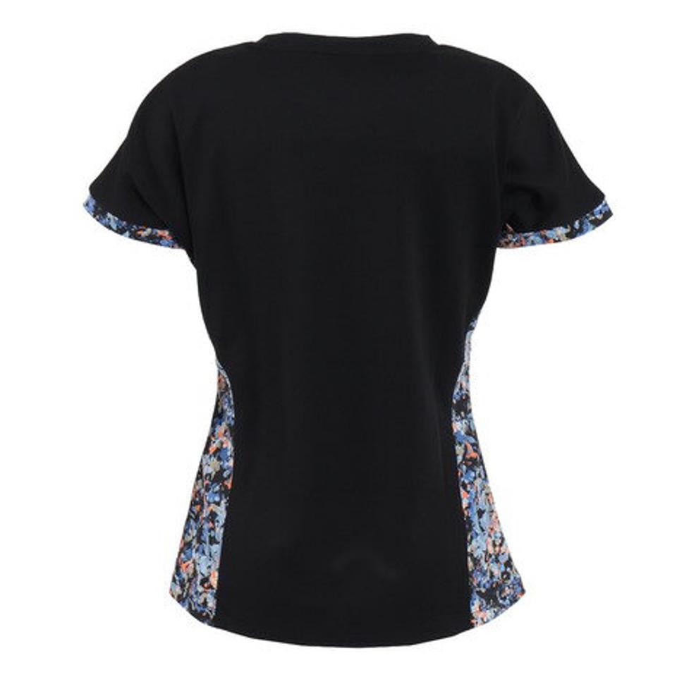 プリンス(PRINCE)(レディース)テニスウェア レディース ゲームシャツ WF2090 165 BLK Tシャツ 吸汗速乾 UVケア