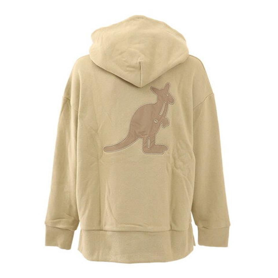 カンゴール（KANGOL）（キッズ）裏毛 アップリケ刺繍 フード付パーカー 885023 BEG