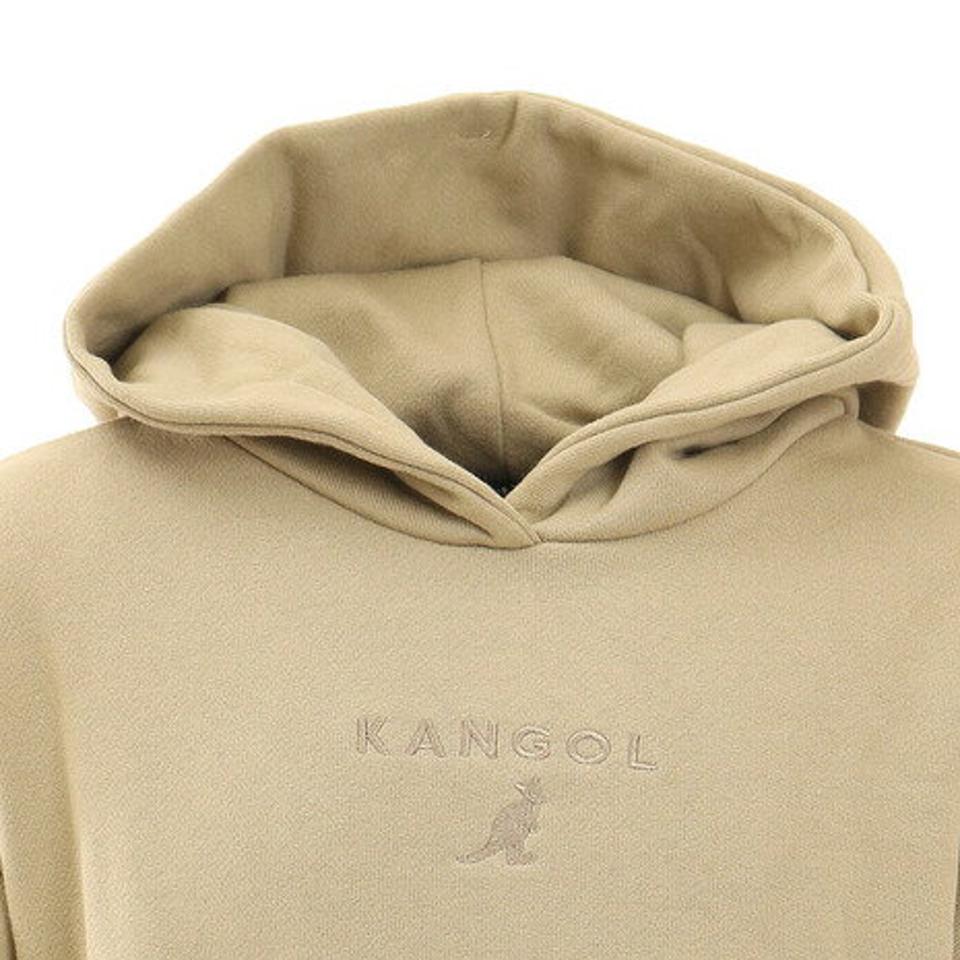 カンゴール（KANGOL）（キッズ）裏毛 アップリケ刺繍 フード付パーカー 885023 BEG