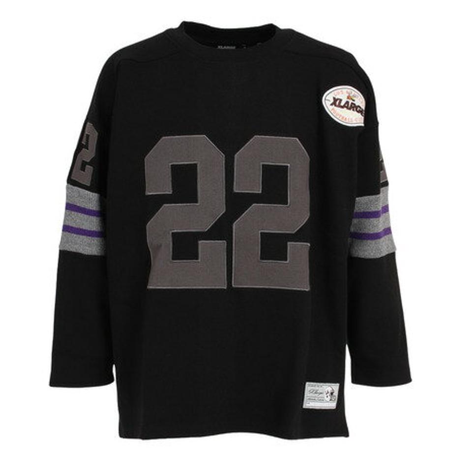 エクストララージ（XLARGE） LINE FOOTBALL 長袖Tシャツ 101223011045-BLACK （メンズ）