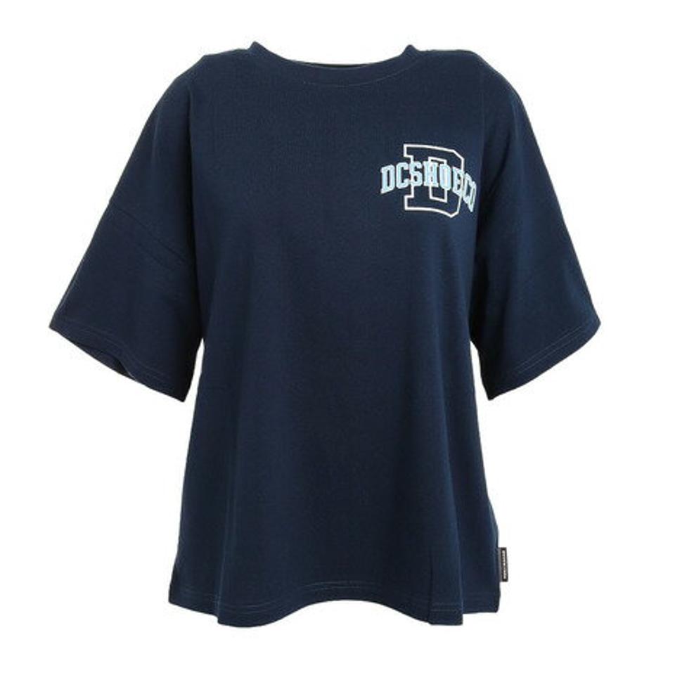 ディーシー・シュー（DC SHOE）（レディース）22 WS COLLEGE CROPPED 半袖Tシャツ 22SPLST221308NVY