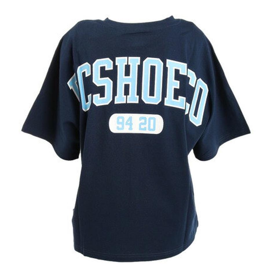 ディーシー・シュー（DC SHOE）（レディース）22 WS COLLEGE CROPPED 半袖Tシャツ 22SPLST221308NVY