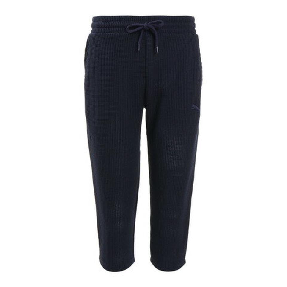 【6/5 24h限定 エントリー&対象4店舗買い回りで最大P10倍!】プーマ(PUMA)(メンズ)3/4 ニットパンツ 586070 01 NVY スポーツウェア