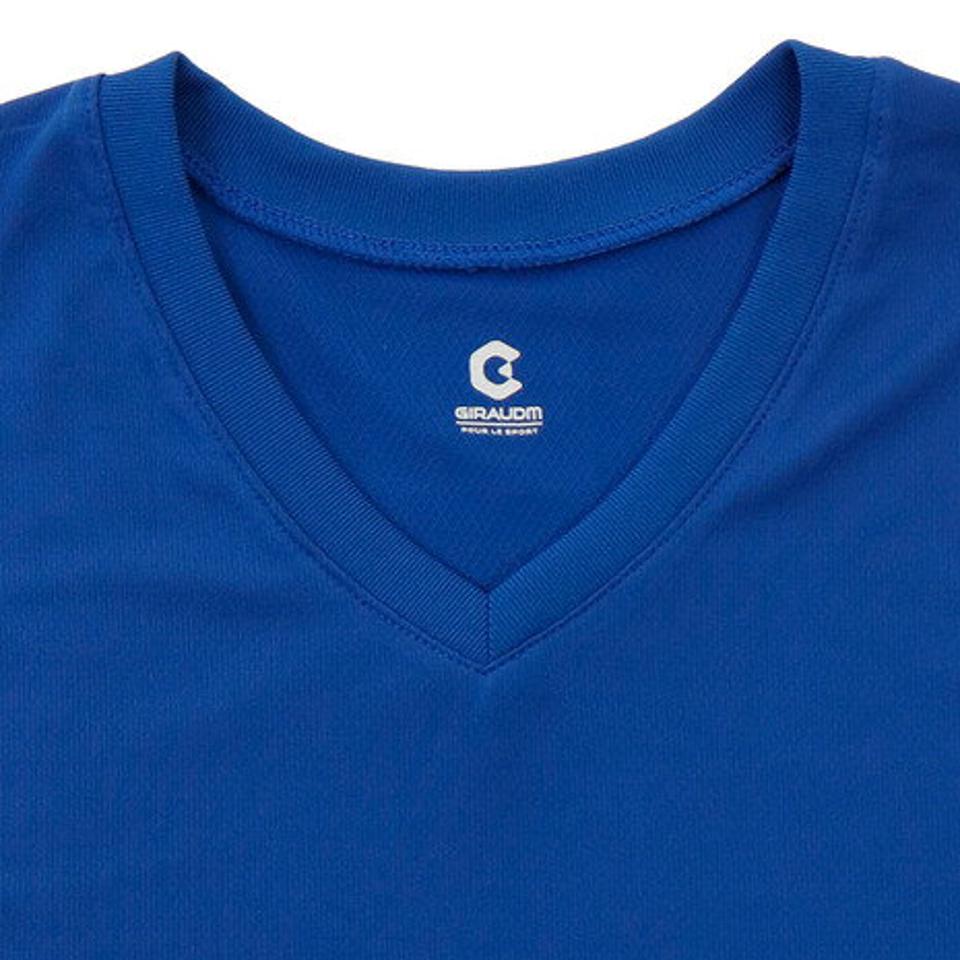 【10%OFFクーポン 2/16まで】ジローム(GIRAUDM)(キッズ)サッカー ジュニア インナー ドライプラス(吸汗速乾)高通気Vネックインナーシャツ 742GM0ES9311 青