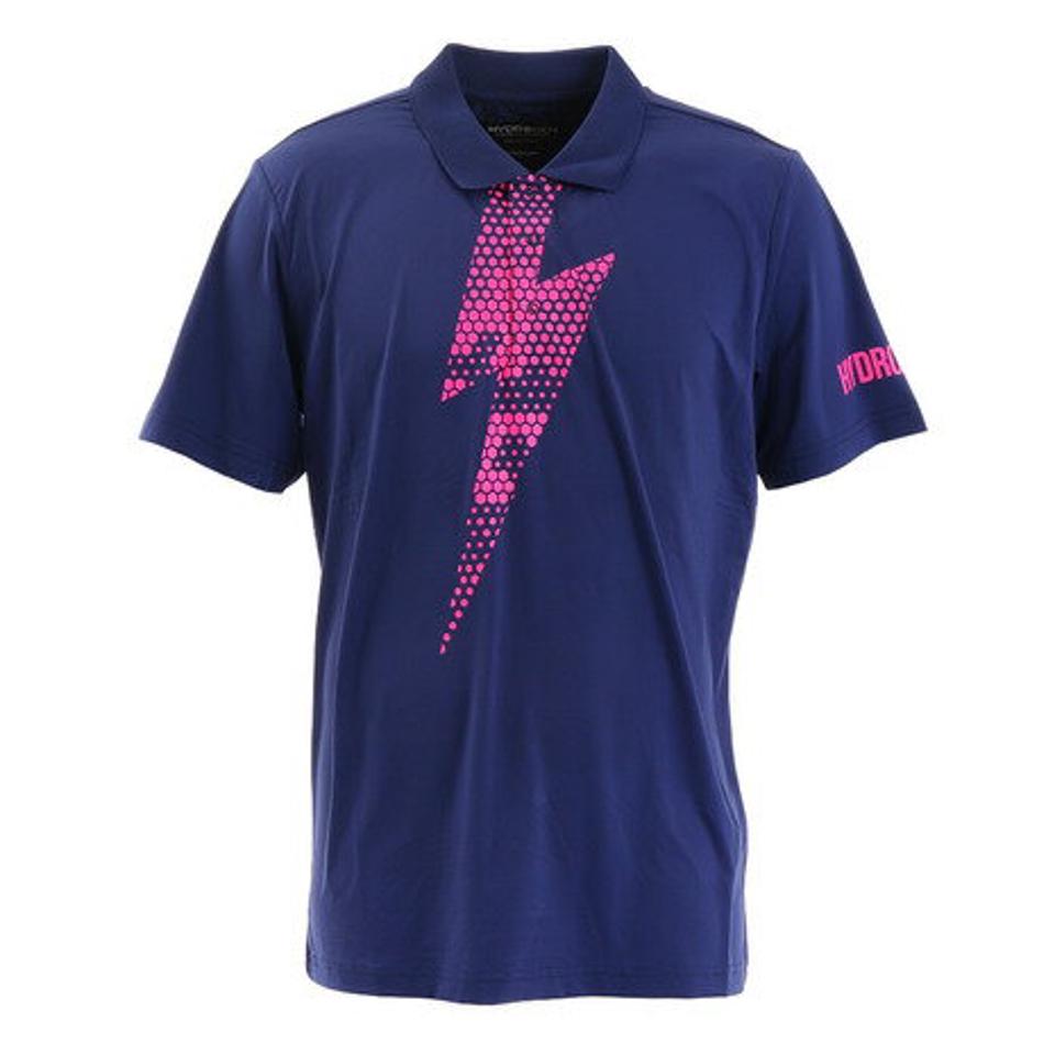 ハイドロゲン(HYDROGEN) テック サンダーボルト 半袖ポロシャツ TP0007 BLU/PNK (メンズ)