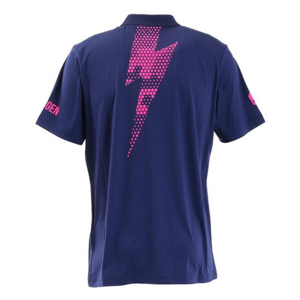 ハイドロゲン(HYDROGEN) テック サンダーボルト 半袖ポロシャツ TP0007 BLU/PNK (メンズ)