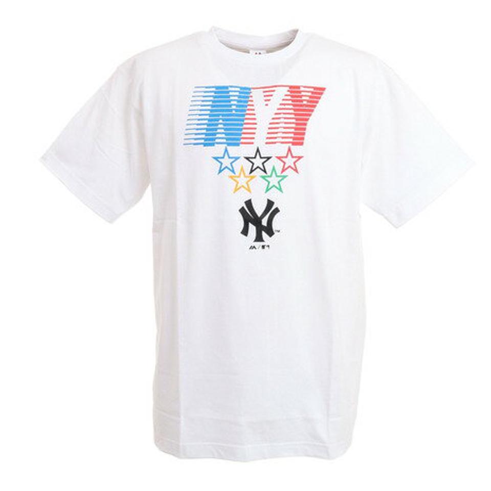 MJ・MLB（MJ・MLB） 野球ウェア ニューヨークヤンキース レトロ ロゴTシャツ MM01-NY-0S13-WH （メンズ）
