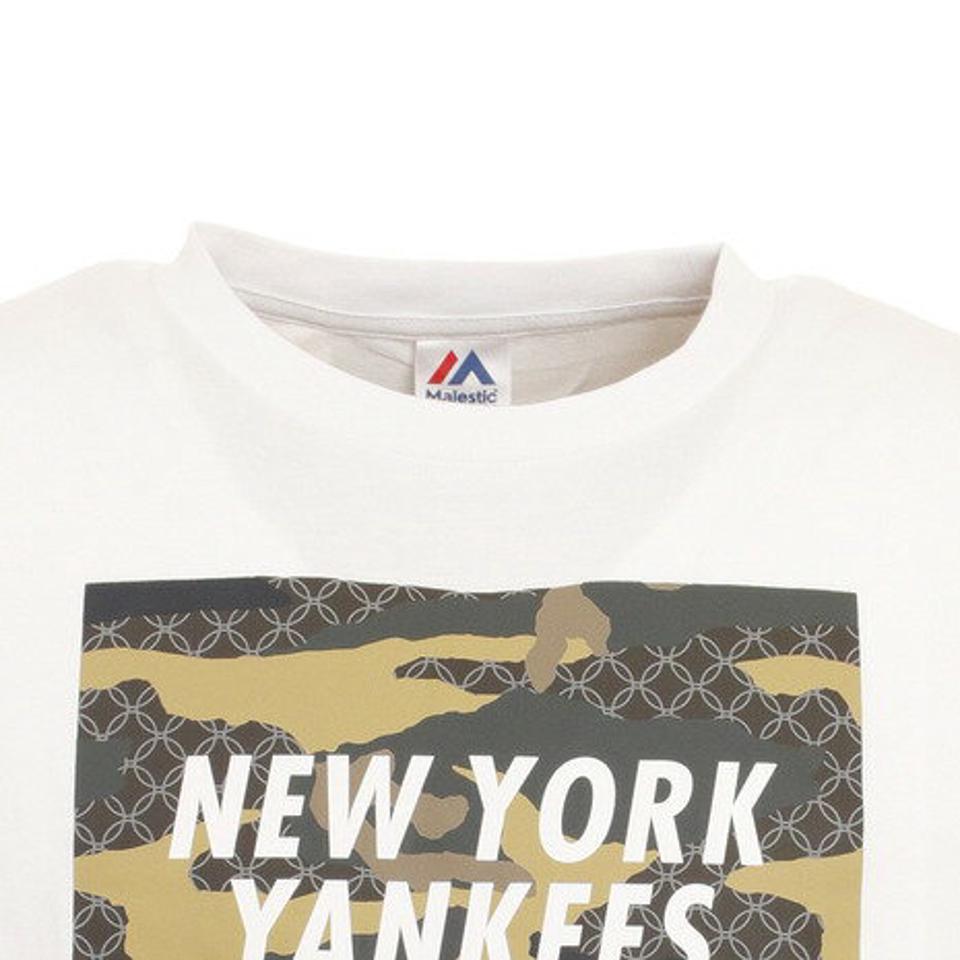MJ・MLB（MJ・MLB） 野球ウェア ニューヨーク・ヤンキース スクエアカモロゴTシャツ MM01-NY-0S11-WH （メンズ）