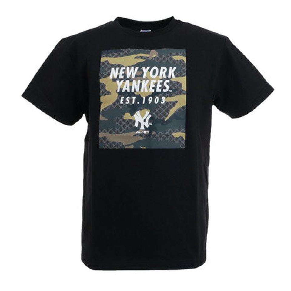 MJ・MLB（MJ・MLB） 野球ウェア NYKスクエアカモロゴTシャツ MM01-NY-0S11-BK （メンズ）