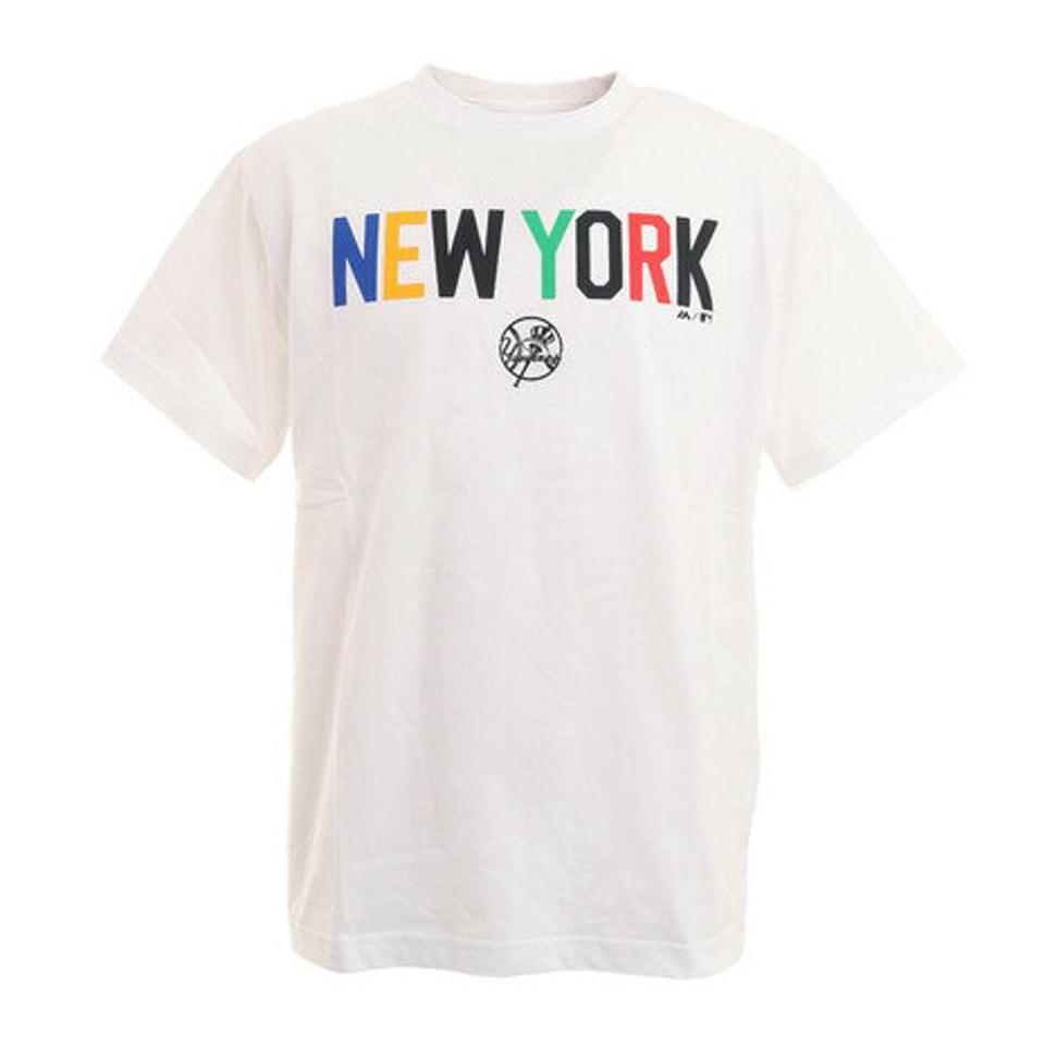 MJ・MLB（MJ・MLB） 野球ウェア NYKバット&ハットロゴTシャツ MM01-NY-0S10-WH （メンズ）
