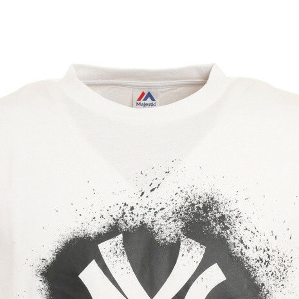 MJ・MLB（MJ・MLB） 野球ウェア ニューヨーク・ヤンキース スプレーロゴTシャツ MM01-NY-0S05-WH （メンズ）