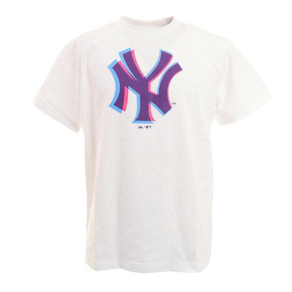 MJ・MLB（MJ・MLB） 野球ウェア NYKアナグリフTシャツ MM01-NY-0S04-WH （メンズ）