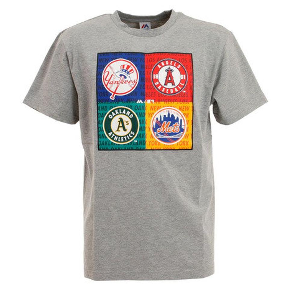 MJ・MLB（MJ・MLB） 野球ウェア 4チーム スクエアTシャツ MM01-ML-0S16-GY （メンズ）