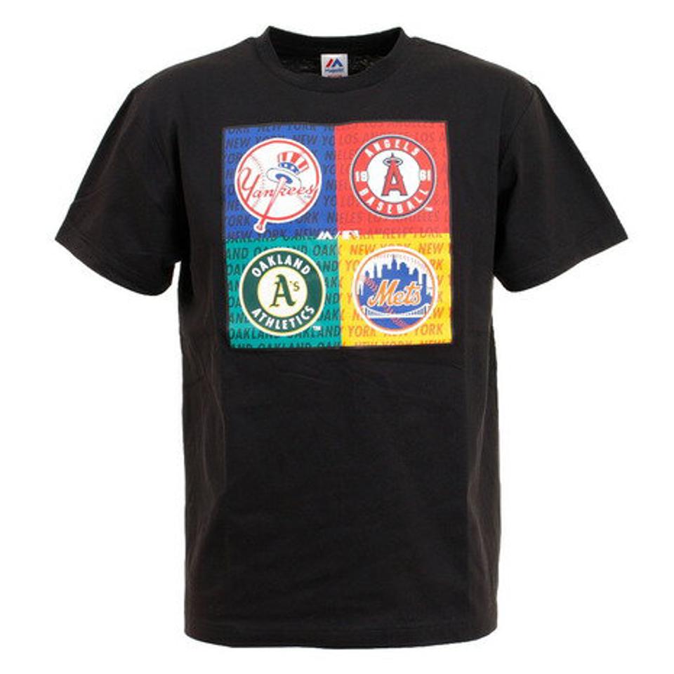 MJ・MLB（MJ・MLB） 野球ウェア 4チーム スクエアTシャツ MM01-ML-0S16-BK （メンズ）