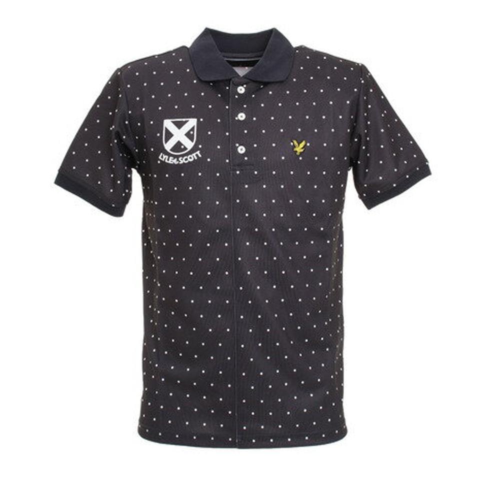 ライルアンドスコット(LYLE&SCOTT) ゴルフウェア PIQUE 半袖ポロシャツ LSM-0A-AP04-BLACK (メンズ)