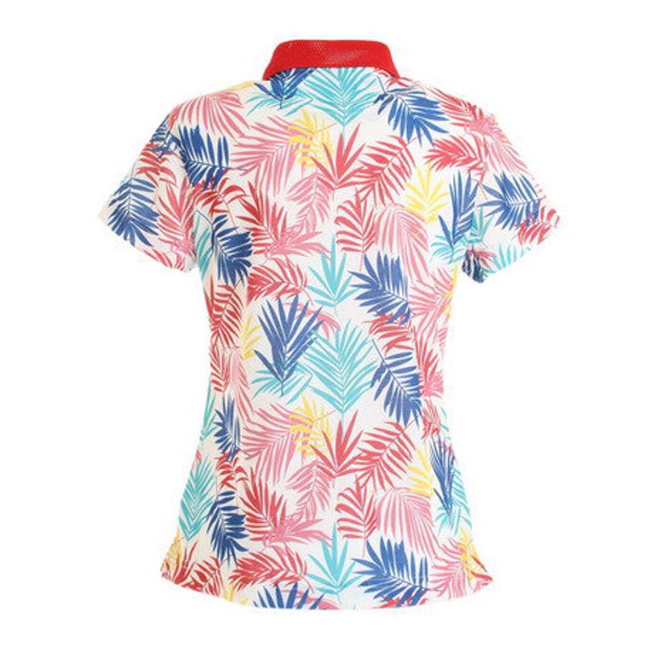 キャロウェイ(CALLAWAY) ゴルフウェア 笹プリント 襟付き半袖ポロシャツ 241-0134819-101 (レディース)