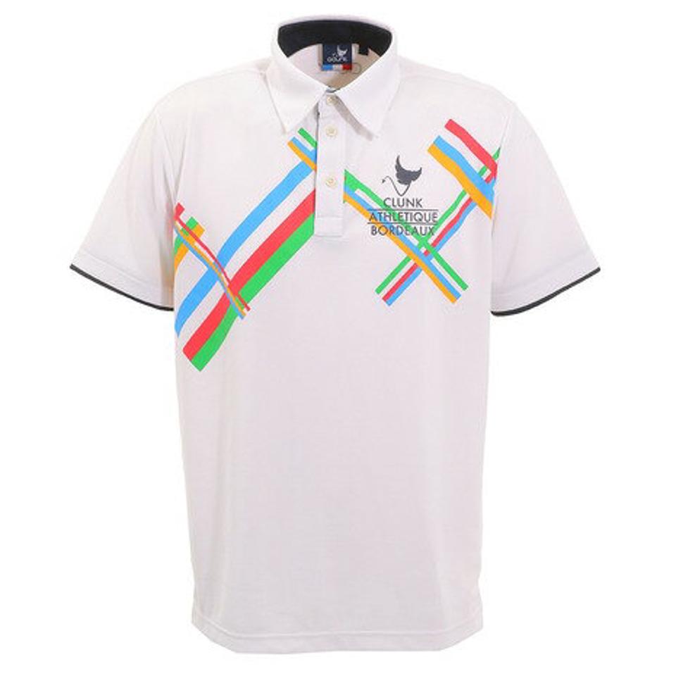 クランク(CLUNK) ゴルフ ポロシャツ トリコモチーフポロシャツ CL5HTG08 WHT (メンズ)