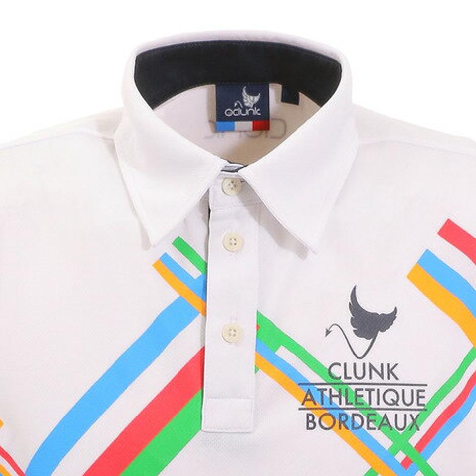 クランク(CLUNK) ゴルフ ポロシャツ トリコモチーフポロシャツ CL5HTG08 WHT (メンズ)