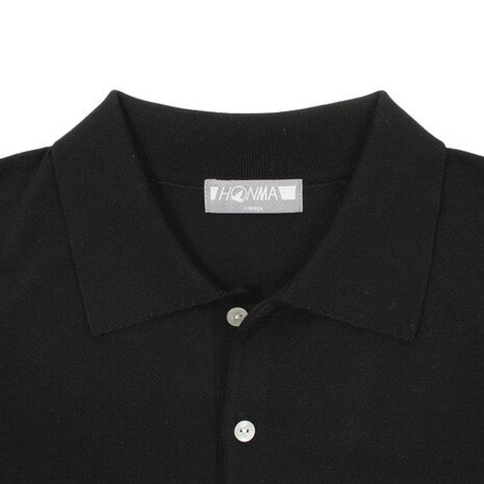本間ゴルフ(HONMA) ゴルフウェア メンズ 半袖ニットシャツ 931-731109BK (メンズ)