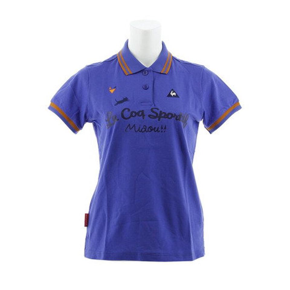 ルコック スポルティフ(Lecoq Sportif) ゴルフウェア 鹿の子半袖シャツ QGWMJA03-BL00 (レディース)