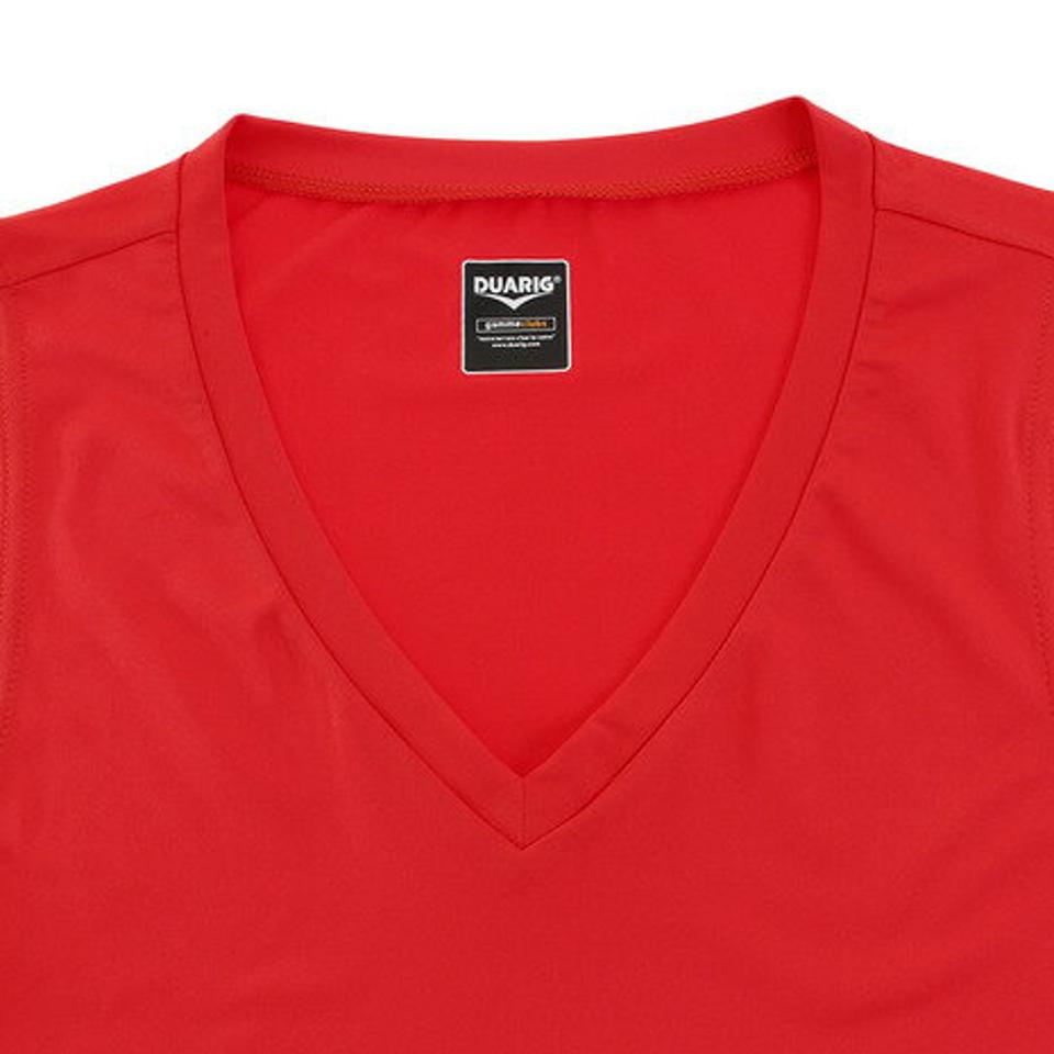 デュアリグ(DUARIG) サッカー ウェア メンズ ストレッチ Vネックノースリーブ 741D7ES3038 RED ノースリーブ タンクトップ シャツ (メンズ)