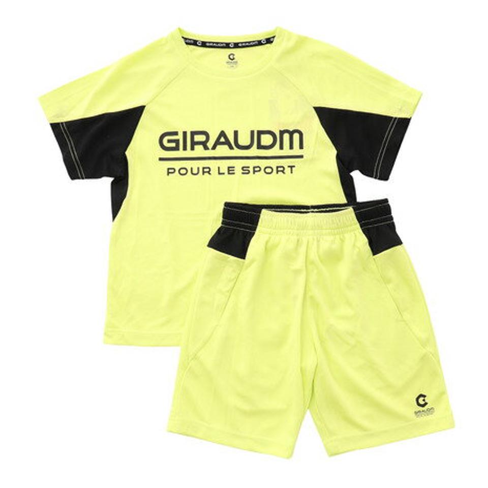 ジローム(GIRAUDM)(キッズ)ドライ 吸汗速乾 UVカット ジュニア Tスーツ 865GM1CD6723 YEL Tシャツ&ハーフパンツセット