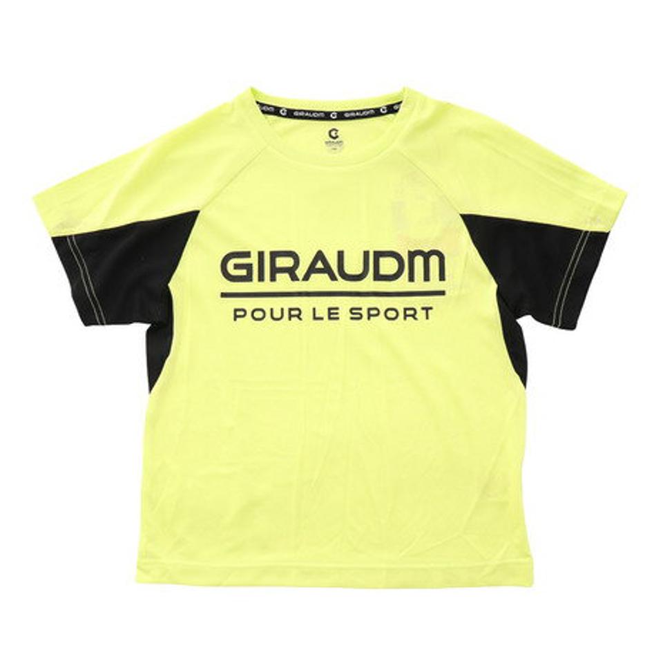 ジローム(GIRAUDM)(キッズ)ドライ 吸汗速乾 UVカット ジュニア Tスーツ 865GM1CD6723 YEL Tシャツ&ハーフパンツセット