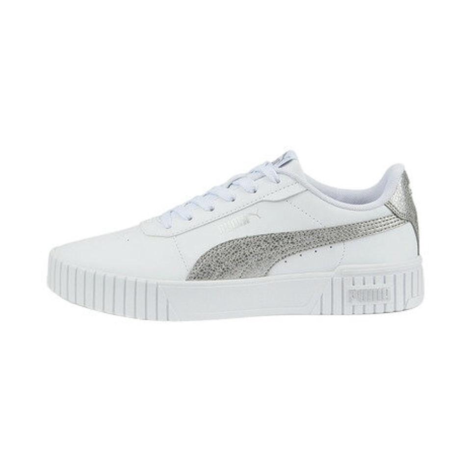 プーマ（PUMA） キャリーナ 2.0 ディストレスト ホワイト シルバー 白 38762202 スニーカー スポーツシューズ カジュアル 厚底 ローカット 運動 （レディース）