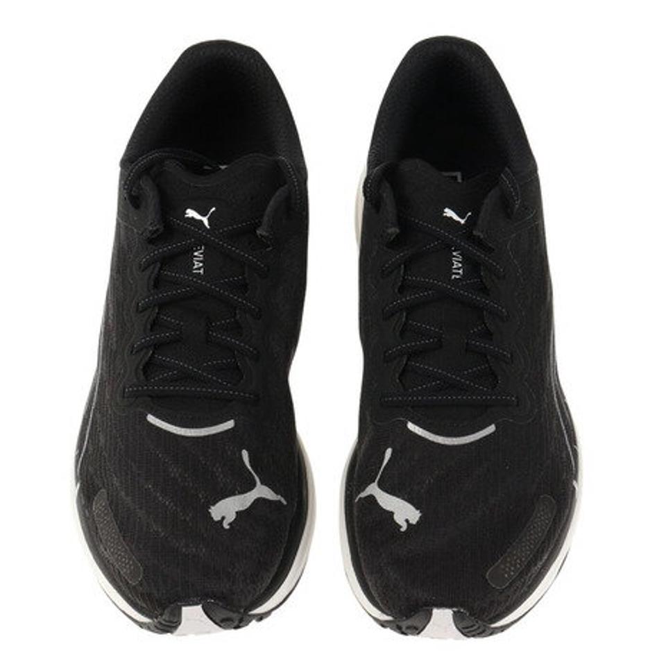 【20%OFFクーポン対象！3/25 0:00-23:59】プーマ（PUMA）（メンズ）ランニングシューズ ディヴィエイト ニトロ 2 ワイド ブラック 377484 01 スニーカー トレーニング ジョギング 駅伝 部活 マラソン