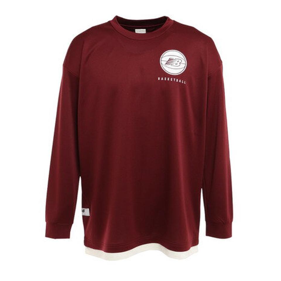 ニューバランス（new balance）（メンズ）バスケットボールウェア ロンT グラフィック 長袖Tシャツ AMT25114