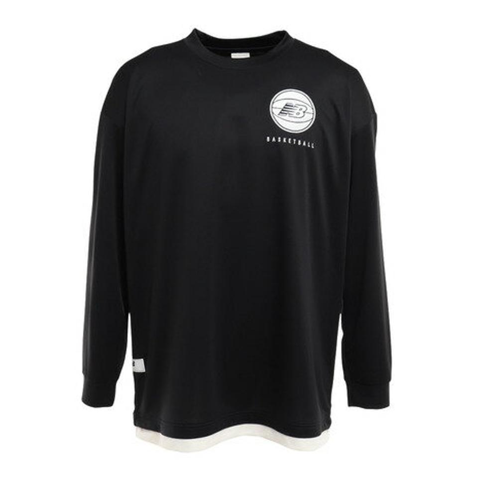 ニューバランス（new balance） バスケットボールウェア ロンT グラフィック 長袖Tシャツ AMT25114BK （メンズ）