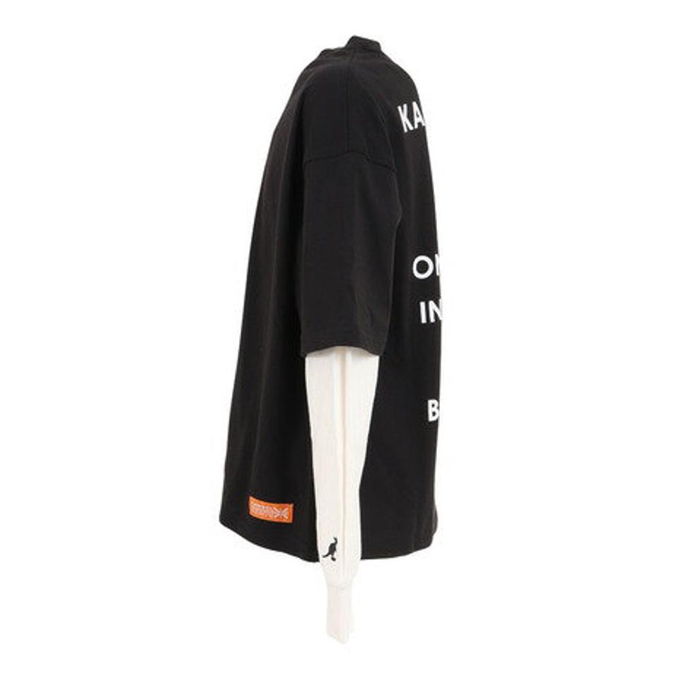 カンゴール（KANGOL） 天竺 袖フェイクレイヤード 長袖Tシャツ 885232 BLK （キッズ）