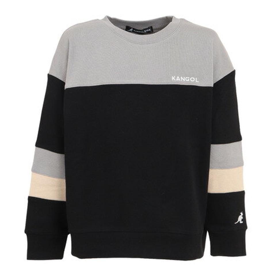 カンゴール(KANGOL)(キッズ)裏毛 切替トレーナー 885234 BLK