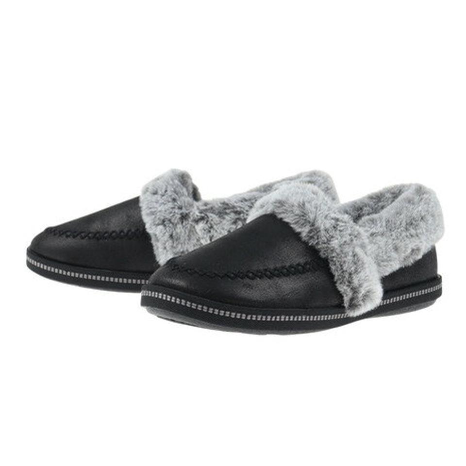 スケッチャーズ（SKECHERS）（レディース）スリッポン ボアシューズ コージーキャンプファイヤー COZY CAMPFIRE ブラック キャメル 167622 フェイクファー