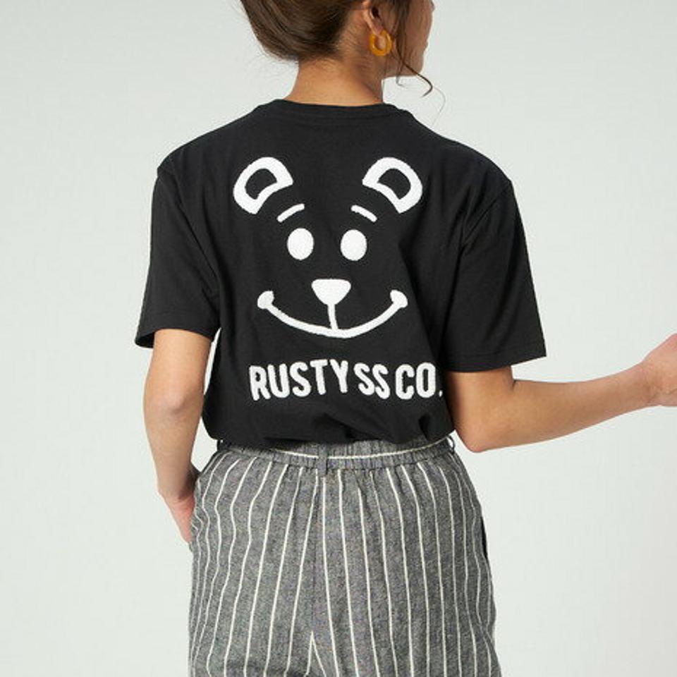 ラスティ(RUSTY)(レディース)Tシャツ レディース 半袖 アニマルモチーフTシャツ 9205152BLK