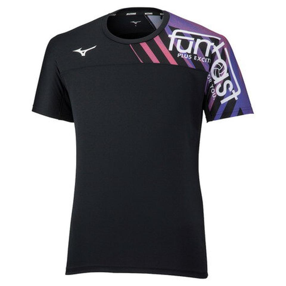 ミズノ(MIZUNO) バレーボールウェア FUNTASTプラクティスシャツ 半袖 バレーボール V2MA252097 (メンズ)
