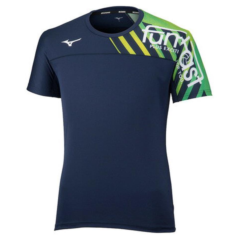 ミズノ(MIZUNO) バレーボールウェア FUNTASTプラクティスシャツ 半袖 バレーボール V2MA252014 (メンズ)