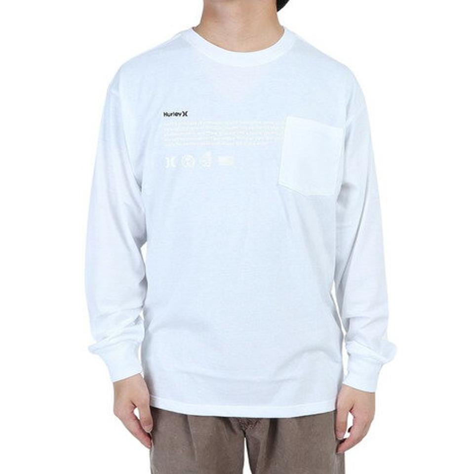 ハーレー（HURLEY）（メンズ）OAO ポケット付き 長袖Tシャツ MLS2200004-WHT