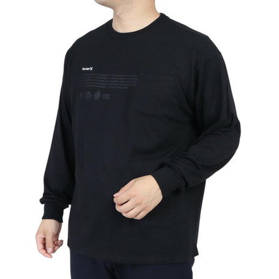 ハーレー(HURLEY)(メンズ)OAO ポケット付き 長袖Tシャツ MLS2200004-BLK
