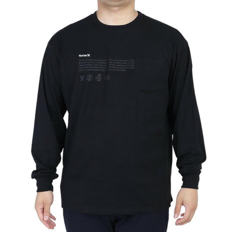 ハーレー(HURLEY)(メンズ)OAO ポケット付き 長袖Tシャツ MLS2200004-BLK