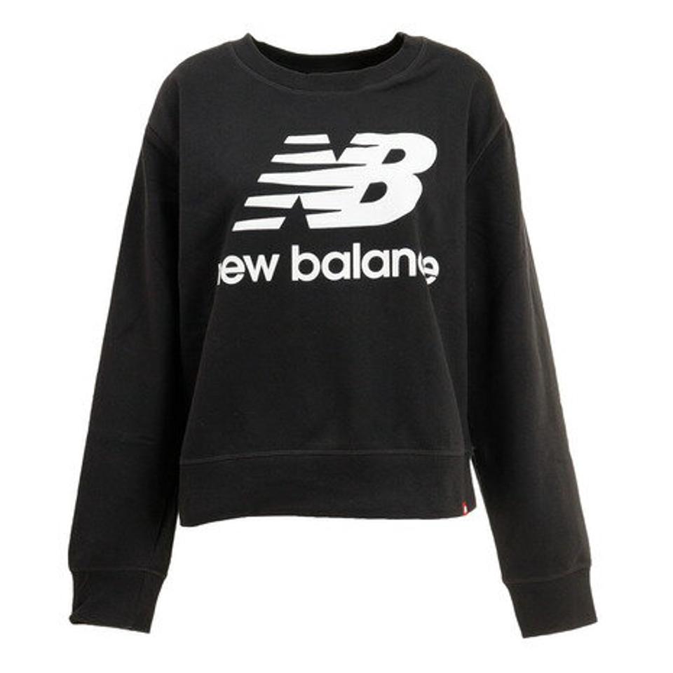 【10/26 10:00〜10/28 23:59迄 エントリー&対象3店舗買い回りで最大P10倍!】ニューバランス(new balance) スウェット クルー AWT03551BK (レディース)