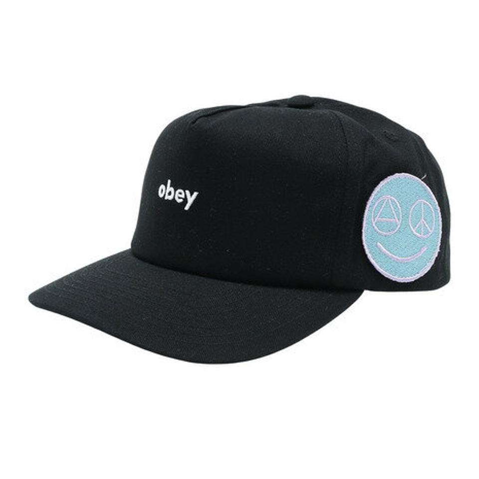 オベイ（OBEY） FRANK 5 PANEL SNAPBACK キャップ 100490091BLK22U （メンズ）