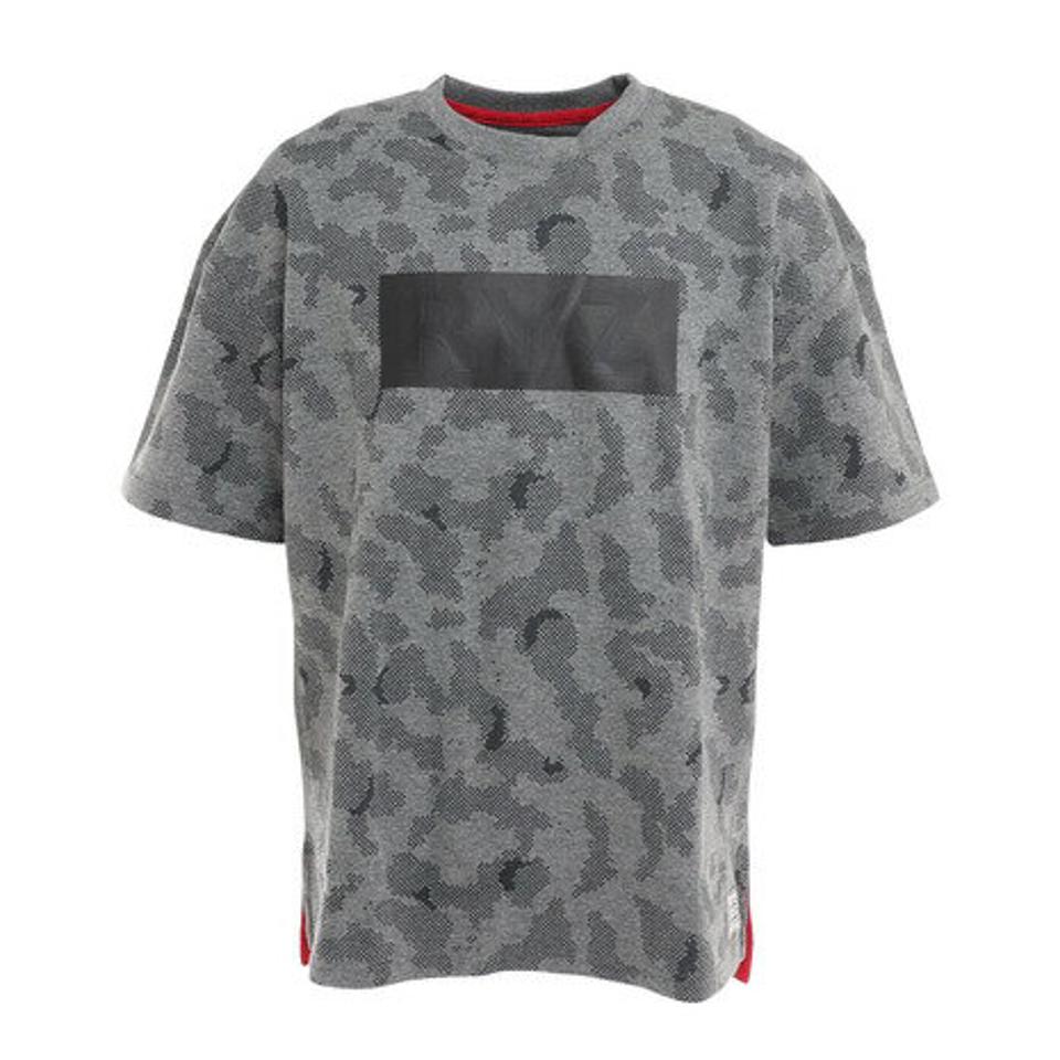 【4/15 24h限定 エントリー&対象3店舗以上買い回りで最大P10倍!】ライズ(RYZ)(メンズ)スクリプト ボンデッド スウェット 半袖Tシャツ 869R0CD3196 BLK