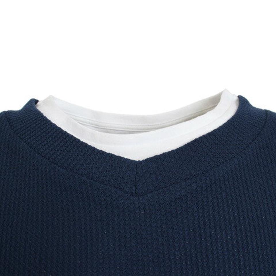 エーシーピージー（ACPG）（メンズ）フェイクレイヤード ロングTシャツ 871PA0CG7064NVY オンライン価格