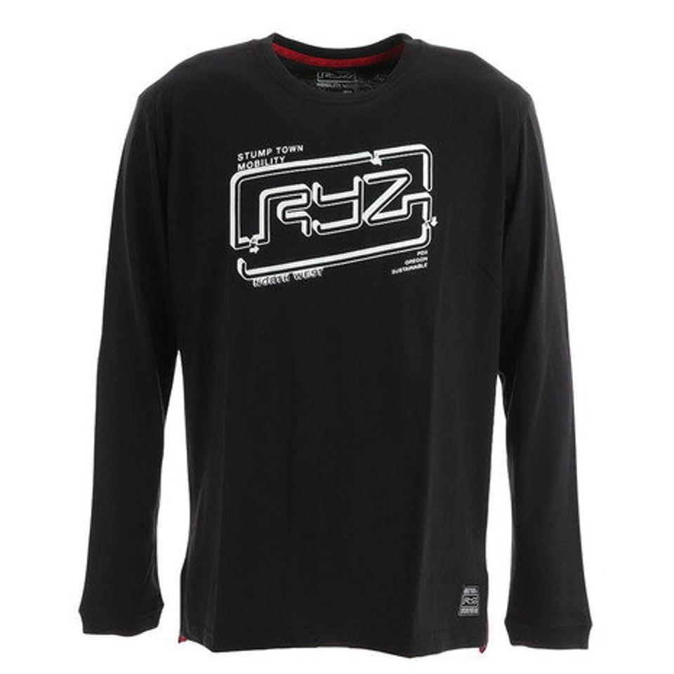 ライズ（RYZ）（メンズ）Tシャツ メンズ 長袖 MOLDING 869R9CD8730 BLK