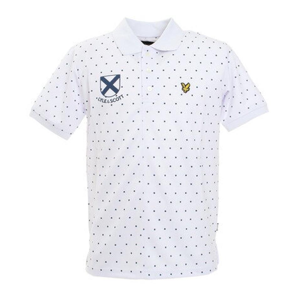 ライルアンドスコット(LYLE&SCOTT)(メンズ)ゴルフウェア PIQUE 半袖ポロシャツ LSM-0A-AP04-WHITE